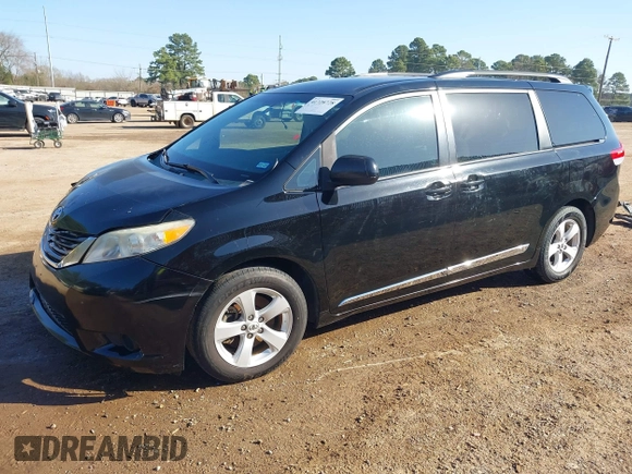 2012 Toyota Sienna LE AAS with VIN 5TDKK3DC6CS238848, listed as a IAAI auction lot 41728728 with 142,240 mi miles. Bid and sale history available at carsss.com. Image 2.
