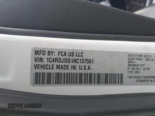 2022 Dodge Durango GT with VIN 1C4RDJDG1NC137561, listed as a IAAI auction lot 41168918 with 59,676 mi miles and . Bid and sale history available at DreamBid. Image 9.