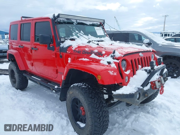 2015 Jeep Wrangler Unlimited Rubicon with VIN 1C4BJWFG7FL646463, listed as a IAAI auction lot 41537553 with 97,412 mi miles. Bid and sale history available at carsss.com. Image 1.