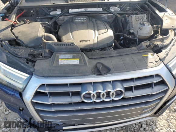 2018 Audi Q5 Premium with VIN WA1ANAFY9J2014052, listed as a Copart auction lot 46989835 with 126,505 mi miles and Salvage Title. Bid and sale history available at DreamBid. Image 12.