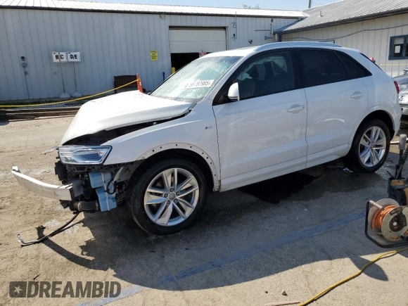 2018 Audi Q3 Premium z VIN WA1BCCFS7JR003141, wystawiony jako Copart lot #55787985 z przebiegiem 53 193 mil mil oraz Szkoda całkowita • Salvage title. Historia ofert i sprzedaży dostępna na DreamBid. Obrazek 1.