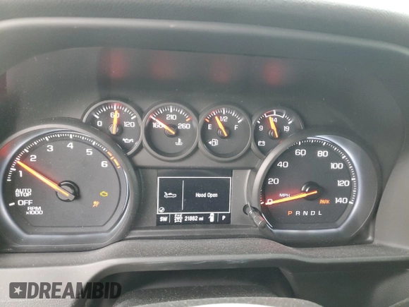 2023 Chevrolet Silverado 1500 Custom with VIN 1GCPDBEK3PZ142177, listed as a Copart auction lot 84017994 with 21,862 mi miles and Salvage Title. Bid and sale history available at DreamBid. Image 9.