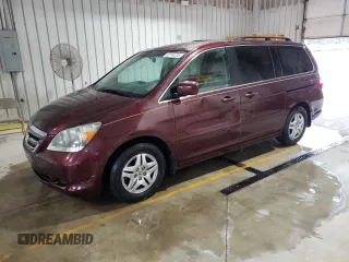 2007 Honda Odyssey EX with VIN 5FNRL38467B130237, listed as a Copart auction lot 62744235 with 76,571 mi miles and Salvage title. Bid and sale history available at DreamBid. Image 1.