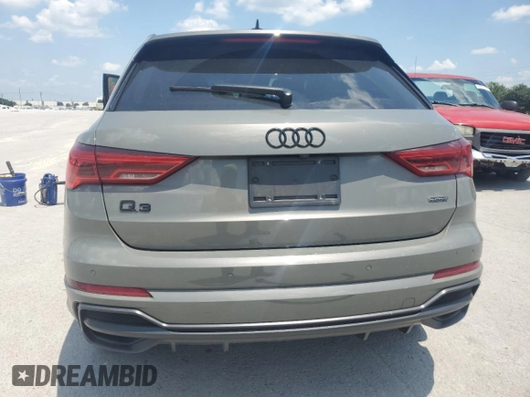 2022 Audi Q3 S line Premium Plus with VIN WA1EECF33N1143143, listed as a Copart auction lot 62233115 with Not provided miles and Salvage title. Bid and sale history available at DreamBid. Image 6.