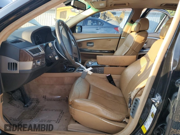 2008 BMW 7 Series 750i with VIN WBAHL83548DT14316, listed as a Copart auction lot 63606925 with 164,543 mi miles and Clean title. Bid and sale history available at DreamBid. Image 7.