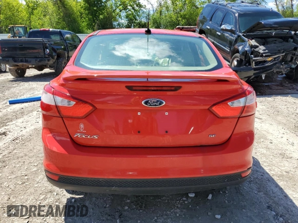 2012 Ford Focus SE with VIN 1FAHP3F28CL173251, listed as a Copart auction lot 56394695 with Not provided miles and Non repairable. Bid and sale history available at DreamBid. Image 6.