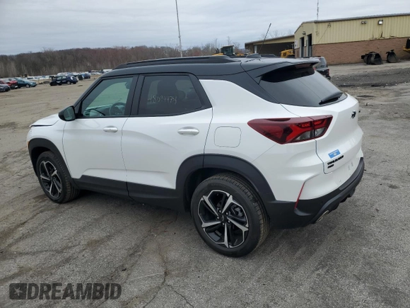 2021 Chevrolet TrailBlazer RS with VIN KL79MUSL7MB045678, listed as a Copart auction lot 48094474 with 6,533 mi miles and . Bid and sale history available at DreamBid. Image 2.