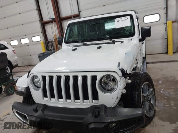 2021 Jeep Wrangler Unlimited Sahara with VIN 1C4HJXEG2MW655357, listed as a IAAI auction lot 41724695 with 37,644 mi miles and . Bid and sale history available at DreamBid. Image 12.
