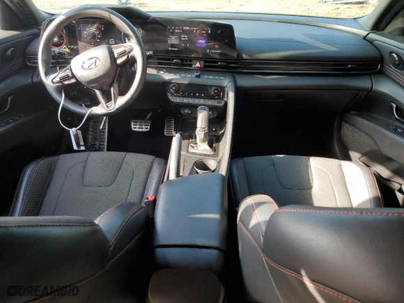 2023 Hyundai Elantra N Line with VIN KMHLR4AFXPU417525, listed as a Copart auction lot 44341815 with 39,796 mi miles and Salvage Title. Bid and sale history available at carsss.com. Image 8.