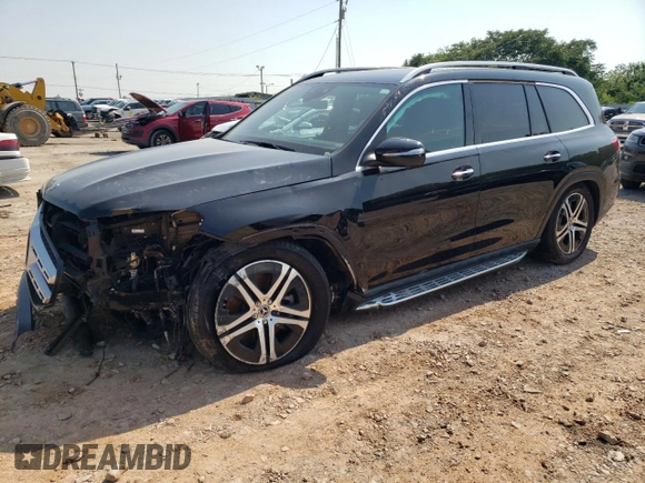 2021 Mercedes-Benz GLS 450 with VIN 4JGFF5KE9MA428692, listed as a Copart auction lot 54798934 with 60,466 mi miles and Salvage Title. Bid and sale history available at DreamBid. Image 1.