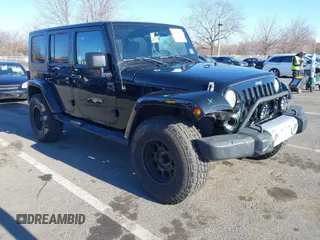 2010 Jeep Wrangler Unlimited Sahara with VIN 1J4HA5H16AL215659, listed as a IAAI auction lot 41749218 with 55,544 mi miles. Bid and sale history available at carsss.com. Image 1.