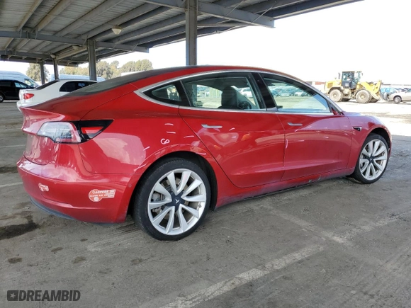 2018 Tesla Model 3 Long Range Battery with VIN 5YJ3E1EA3JF020283, listed as a Copart auction lot 51467085 with 116,171 mi miles and Salvage Title. Bid and sale history available at carsss.com. Image 3.