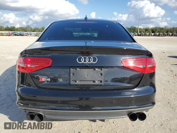 2015 Audi S4 Premium Plus with VIN WAUBGAFL9FA013731, listed as a Copart auction lot 86951844 with 44,027 mi miles and Salvage Title. Bid and sale history available at carsss.com. Image 6.