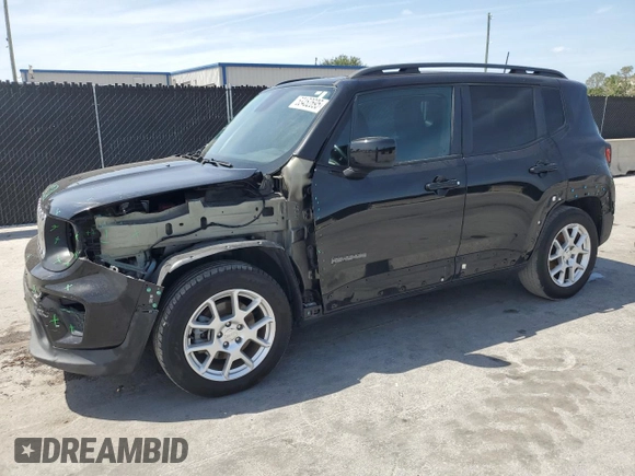 2020 Jeep Renegade Latitude with VIN ZACNJABB9LPL65716, listed as a Copart auction lot 53452695 with 66,390 mi miles and Salvage Title. Bid and sale history available at carsss.com. Image 1.