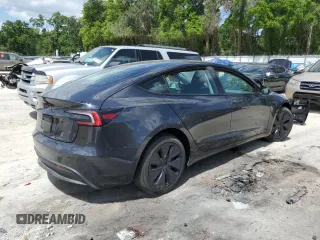 2025 Tesla Model 3 Long Range with VIN 5YJ3E1EAXSF922964, listed as a Copart auction lot 51526785 with Not Provided miles and Salvage Title. Bid and sale history available at DreamBid. Image 3.