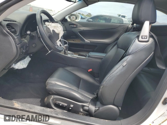 2010 Lexus IS 250 C with VIN JTHFF2C23A2508307, listed as a Copart auction lot 58031435 with 75,331 mi miles and Salvage title. Bid and sale history available at DreamBid. Image 7.