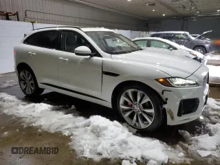 2019 Jaguar F-Pace S with VIN SADCM2FV4KA369008, listed as a Copart auction lot 43822355 with 45,408 mi miles and Salvage Title. Bid and sale history available at DreamBid. Image 4.