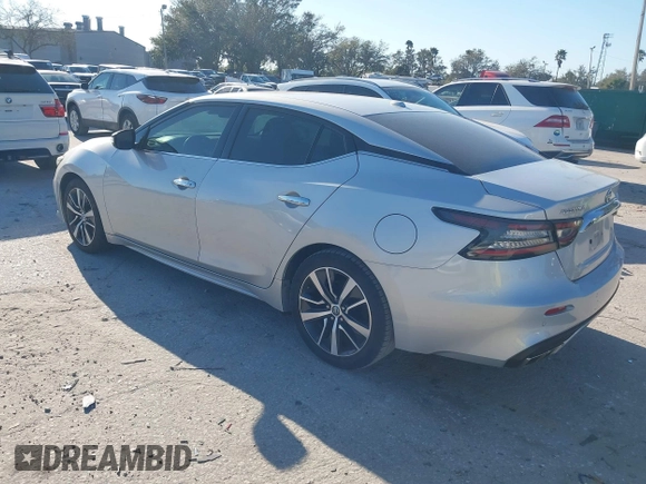 2020 Nissan Maxima SV with VIN 1N4AA6CV4LC378844, listed as a IAAI auction lot 41508246 with 88,349 mi miles. Bid and sale history available at carsss.com. Image 3.