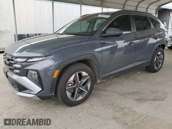 2025 Hyundai Tucson SEL with VIN 5NMJB3DE2SH493866, listed as a Copart auction lot 53480595 with 17,323 mi miles and Salvage Title. Bid and sale history available at carsss.com. Image 1.
