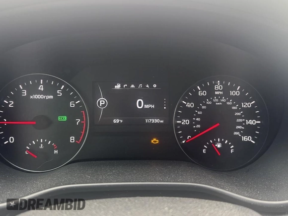 2017 Kia Sportage SX Turbo with VIN KNDPR3A68H7265177, listed as a Copart auction lot 60561175 with 117,330 mi miles and Clean title. Bid and sale history available at DreamBid. Image 8.