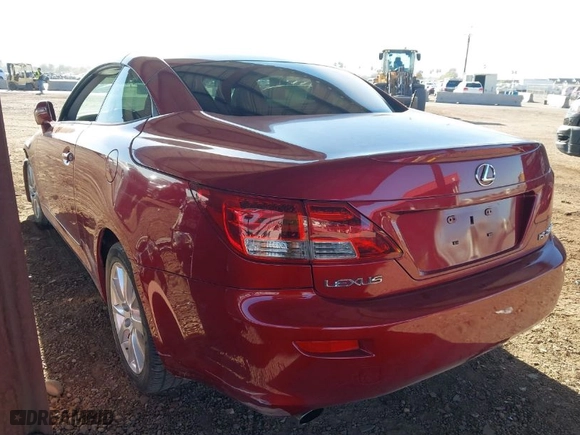 2010 Lexus IS 250C with VIN JTHFF2C2XA2511737, listed as a IAAI auction lot 41299631 with 106411 miles. Bid and sale history available at carsss.com. Image 3.