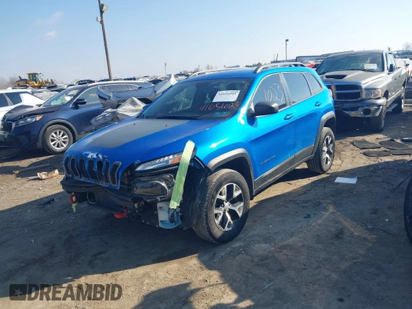 2018 Jeep Cherokee Trailhawk with VIN 1C4PJMBB2JD569069, listed as a IAAI auction lot 41651023 with 80,201 mi miles. Bid and sale history available at carsss.com. Image 17.