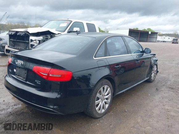 2015 Audi A4 Premium with VIN WAUBFAFL4FA058837, listed as a IAAI auction lot 41907805 with 135,804 mi miles. Bid and sale history available at carsss.com. Image 4.