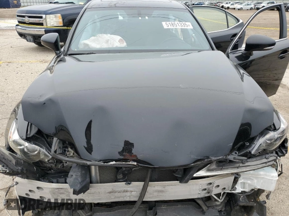 2014 Lexus IS 350 with VIN JTHCE1D20E5005398, listed as a Copart auction lot 51851335 with 111,810 mi miles and Salvage title. Bid and sale history available at DreamBid. Image 12.