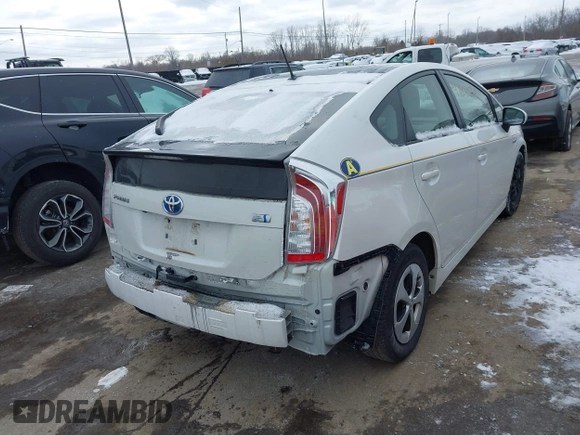 2013 Toyota Prius One with VIN JTDKN3DU1D5617151, listed as a IAAI auction lot 41602568 with 86,318 mi miles. Bid and sale history available at carsss.com. Image 6.