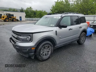 2021 Ford Bronco Sport Big Bend with VIN 3FMCR9B62MRA16422, listed as a Copart auction lot 57958195 with 56,040 mi miles and Salvage title. Bid and sale history available at DreamBid. Image 1.