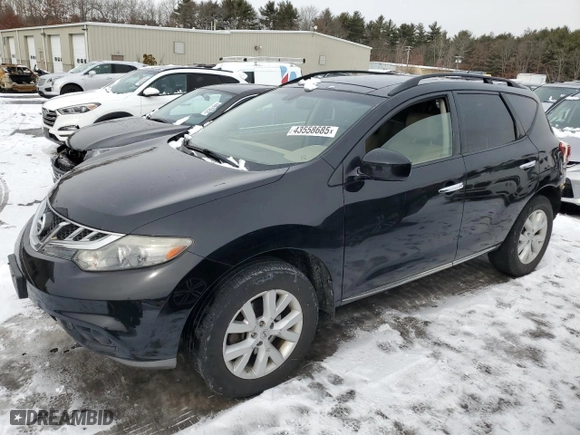 2012 Nissan Murano LE with VIN JN8AZ1MWXCW202607, listed as a Copart auction lot 43558685 with 143,880 mi miles and Salvage Title. Bid and sale history available at carsss.com. Image 1.