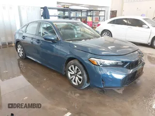 2025 Honda Civic Sedan LX with VIN 2HGFE2F27SH541725, listed as a IAAI auction lot 41320706 with 2,067 mi miles. Bid and sale history available at carsss.com. Image 1.