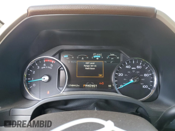 2018 Ford F-250 XL with VIN 1FT7W2BT8JEC41826, listed as a Copart auction lot 58734745 with 74,844 mi miles and Salvage title. Bid and sale history available at DreamBid. Image 9.