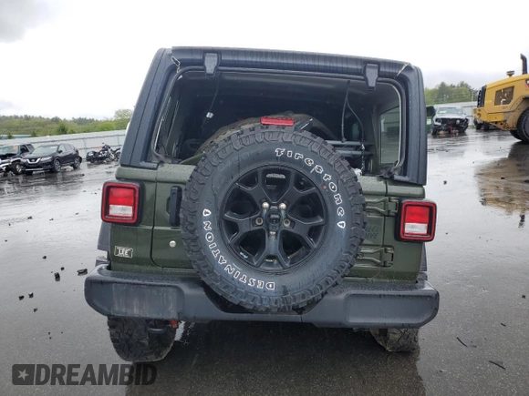 2021 Jeep Wrangler Unlimited Sport S z VIN 1C4HJXDG4MW666703, wystawiony jako Copart lot #57576015 z przebiegiem Nie podano mil oraz Czysty tytuł • Clean title. Historia ofert i sprzedaży dostępna na DreamBid. Obrazek 6.