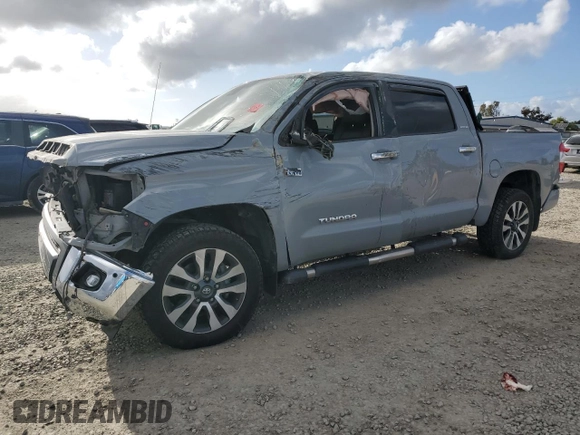 2019 Toyota Tundra SR5 z VIN 5TFHY5F14KX812677, wystawiony jako Copart lot #51691455 z przebiegiem Nie podano mil oraz Szkoda całkowita • Salvage title. Historia ofert i sprzedaży dostępna na DreamBid. Obrazek 1.