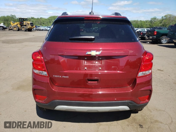 2022 Chevrolet Trax LT with VIN KL7CJPSM1NB564493, listed as a Copart auction lot 57757815 with 17,750 mi miles and Salvage title. Bid and sale history available at DreamBid. Image 6.