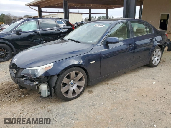 2004 BMW 5 Series 530i with VIN WBANA735X4B804011, listed as a Copart auction lot 41581885 with 75,875 mi miles and Salvage Title. Bid and sale history available at DreamBid. Image 1.