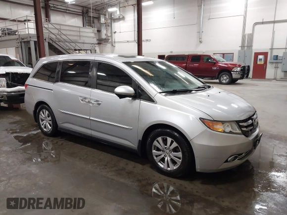 2015 Honda Odyssey EX-L with VIN 5FNRL5H66FB028822, listed as a IAAI auction lot 42067242 with 122,354 mi miles and . Bid and sale history available at carsss.com. Image 1.