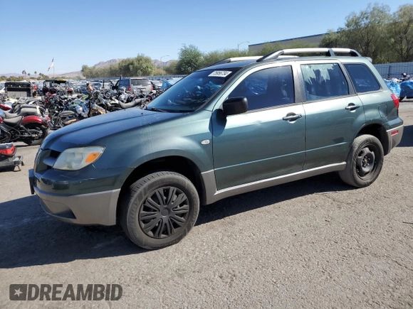 2006 Mitsubishi Outlander LS with VIN JA4LX31F26U011557, listed as a Copart auction lot 75956734 with 160,680 mi miles and Salvage Title. Bid and sale history available at carsss.com. Image 1.