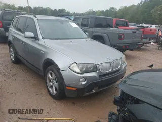 2007 BMW X3 3.0si with VIN WBXPC93487WF20145, listed as a IAAI auction lot 42010442 with 166,715 mi miles. Bid and sale history available at carsss.com. Image 1.