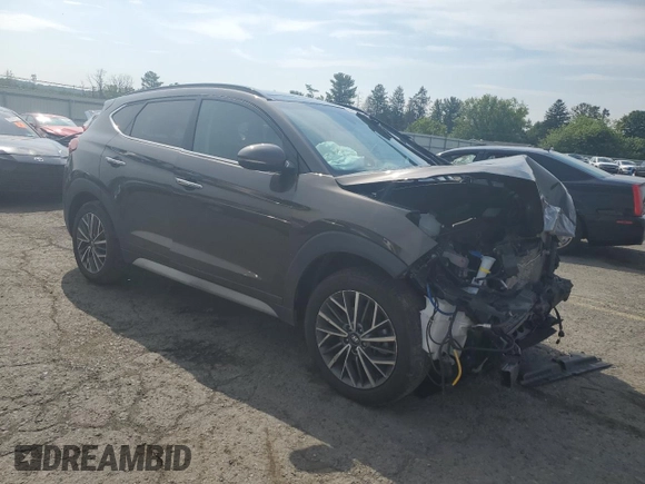 2020 Hyundai Tucson Ultimate with VIN KM8J3CAL1LU145370, listed as a Copart auction lot 62810955 with 60,850 mi miles and Salvage title. Bid and sale history available at DreamBid. Image 4.