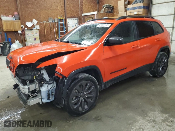 2021 Jeep Cherokee 80th Anniversary with VIN 1C4PJMMN4MD142410, listed as a Copart auction lot 62061165 with 81,453 mi miles and Salvage title. Bid and sale history available at DreamBid. Image 1.