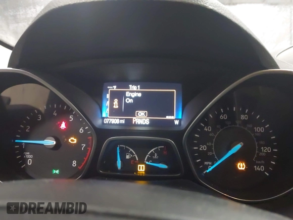 2017 Ford Escape Titanium with VIN 1FMCU9J9XHUB51401, listed as a IAAI auction lot 41025642 with 77,908 mi miles. Bid and sale history available at carsss.com. Image 7.