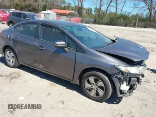 2015 Honda Civic Sedan LX with VIN 19XFB2F57FE030308, listed as a IAAI auction lot 41858216 with 190,293 mi miles. Bid and sale history available at carsss.com. Image 1.