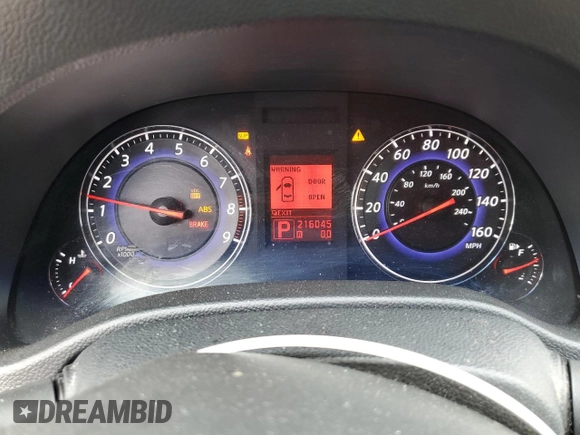 2008 Infiniti G35 x with VIN JNKBV61F38M256734, listed as a Copart auction lot 68904004 with 216,045 mi miles and Salvage Title. Bid and sale history available at DreamBid. Image 9.