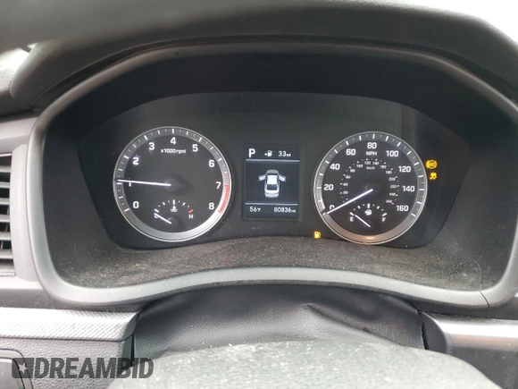 2019 Hyundai Sonata SE with VIN 5NPE24AF7KH804392, listed as a Copart auction lot 82188904 with 80,836 mi miles and Salvage Title. Bid and sale history available at carsss.com. Image 9.