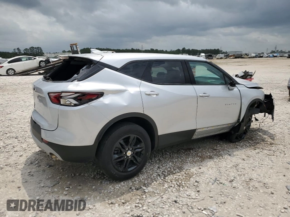 2022 Chevrolet Blazer LT z VIN 3GNKBCR48NS121442, wystawiony jako Copart lot #55264195 z przebiegiem 21 927 mil mil oraz Szkoda całkowita • Salvage title. Historia ofert i sprzedaży dostępna na DreamBid. Obrazek 3.