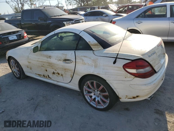 2005 Mercedes-Benz SLK-Class with VIN WDBWK56F25F049054, listed as a Copart auction lot 74803384 with Not Provided miles and Salvage Title. Bid and sale history available at carsss.com. Image 2.