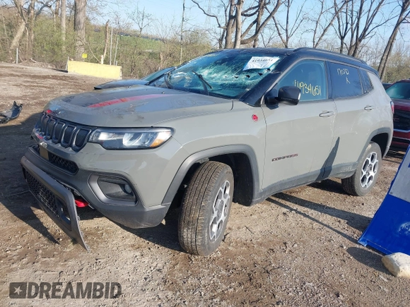 2022 Jeep Compass Trailhawk with VIN 3C4NJDDB6NT170282, listed as a IAAI auction lot 41934651 with 30,781 mi miles and . Bid and sale history available at DreamBid. Image 17.