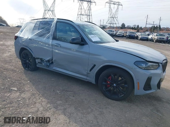 2023 BMW X3 M40i with VIN 5UX83DP04P9R51913, listed as a IAAI auction lot 41628309 with 23,681 mi miles and . Bid and sale history available at DreamBid. Image 1.